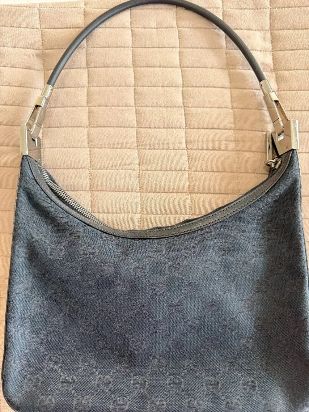 Vintage Gucci Tom Ford Era GG Canvas Hobo Bag